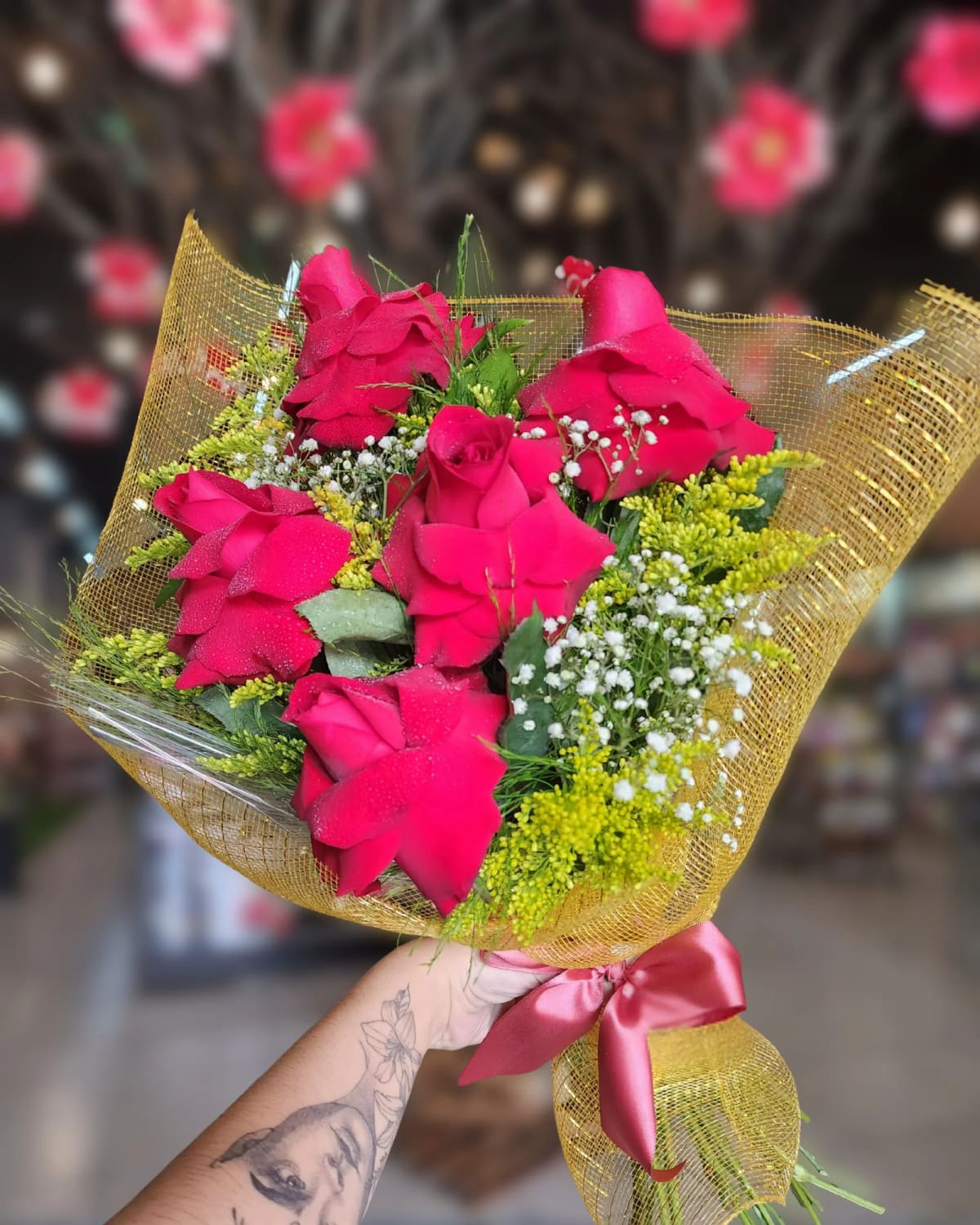 Buquê de Rosas na Tela