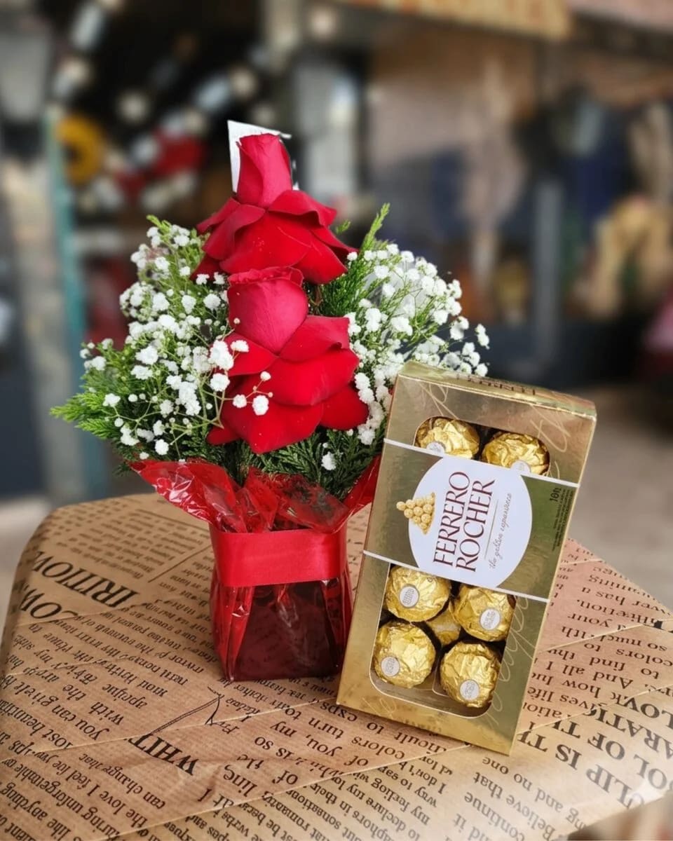 Miminho de Rosas com Ferrero