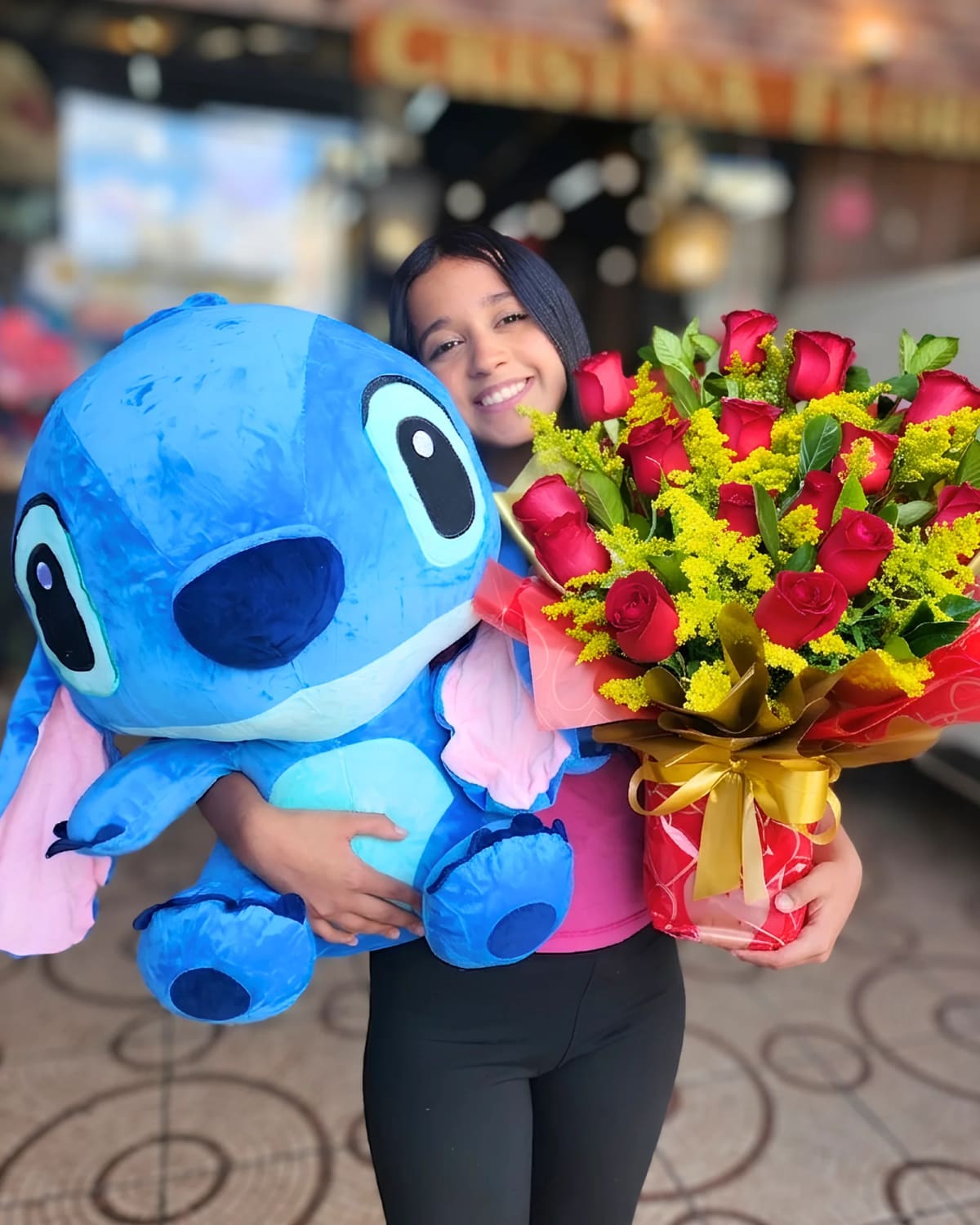 Kit Stitch Gigante com Buque Coreano na Base